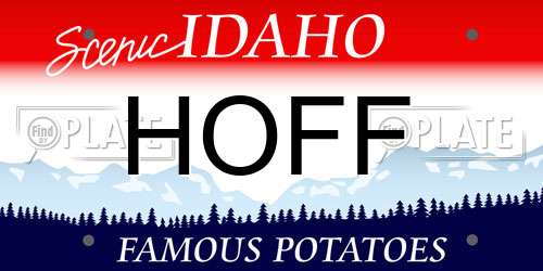 HOFF Idaho License Plate