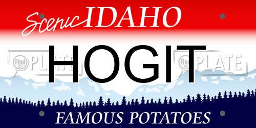 HOGIT Idaho License Plate