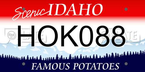 HOK088 Idaho License Plate