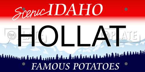HOLLAT Idaho License Plate