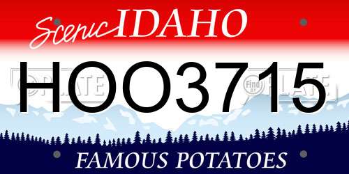 HOO3715 Idaho License Plate