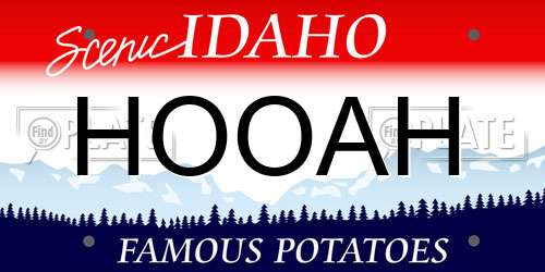 HOOAH Idaho License Plate