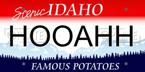 HOOAHH Idaho License Plate