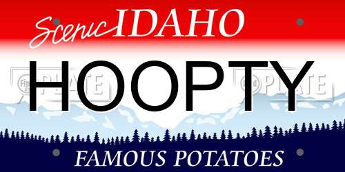 HOOPTY Idaho License Plate