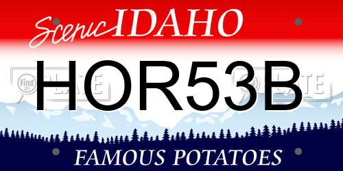 HOR53B Idaho License Plate