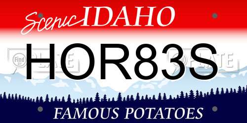 HOR83S Idaho License Plate