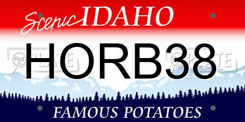HORB38 Idaho License Plate