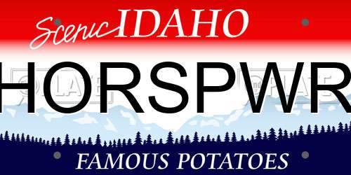 HORSPWR Idaho License Plate