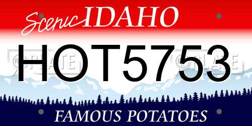 HOT5753 Idaho License Plate