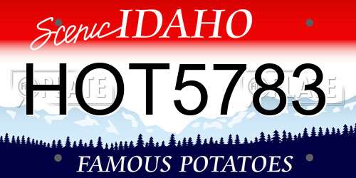 HOT5783 Idaho License Plate