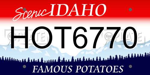 HOT6770 Idaho License Plate