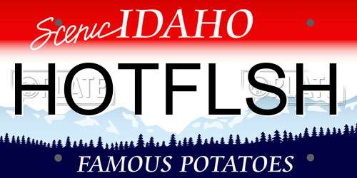 HOTFLSH Idaho License Plate