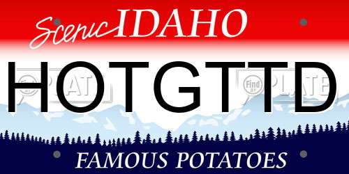 HOTGTTD Idaho License Plate