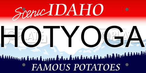 HOTYOGA Idaho License Plate