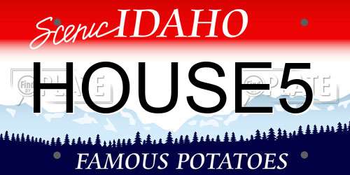 HOUSE5 Idaho License Plate