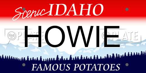 HOWIE Idaho License Plate