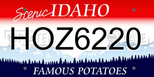 HOZ6220 Idaho License Plate