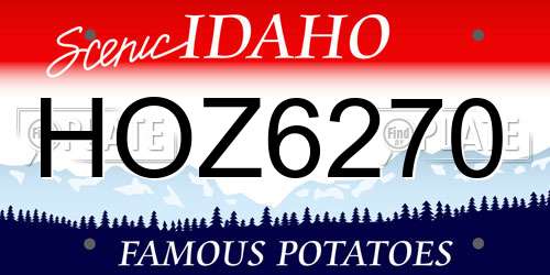 HOZ6270 Idaho License Plate