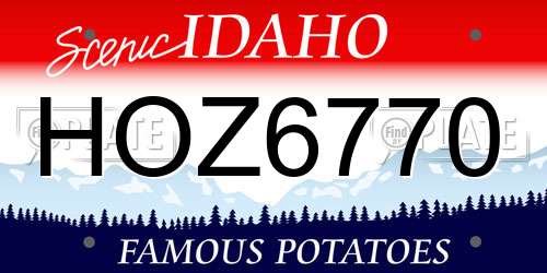 HOZ6770 Idaho License Plate