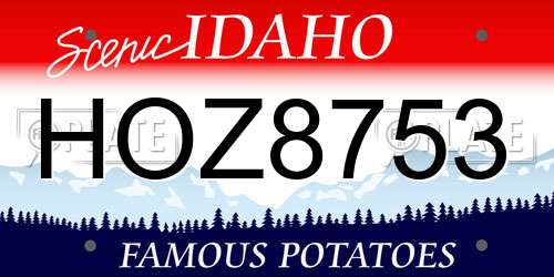HOZ8753 Idaho License Plate