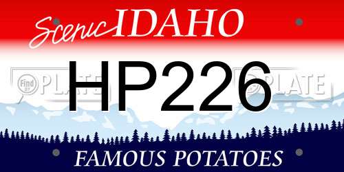 HP226 Idaho License Plate