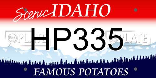 HP335 Idaho License Plate