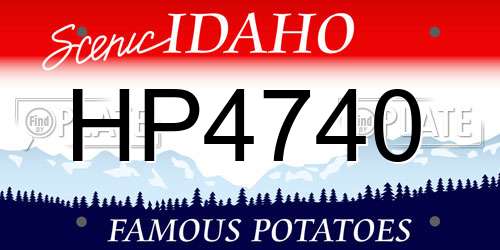 HP4740 Idaho License Plate