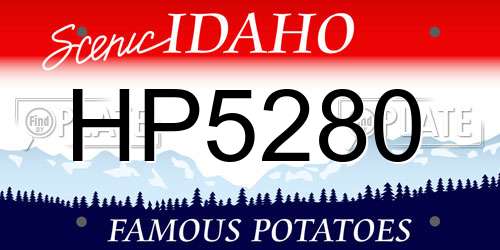 HP5280 Idaho License Plate