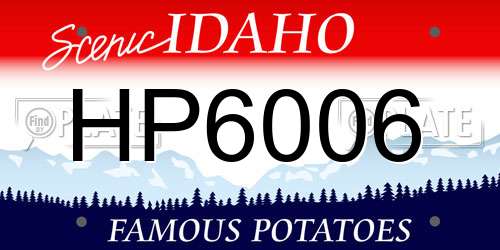 HP6006 Idaho License Plate