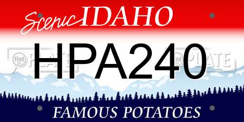 HPA240 Idaho License Plate