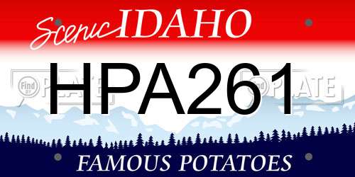 HPA261 Idaho License Plate