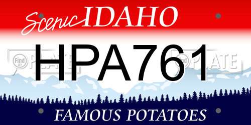 HPA761 Idaho License Plate