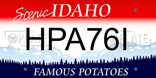 HPA76I Idaho License Plate
