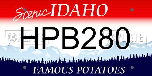 HPB280 Idaho License Plate