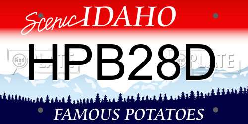 HPB28D Idaho License Plate