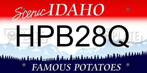HPB28Q Idaho License Plate