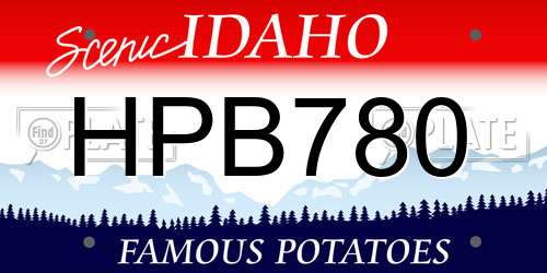 HPB780 Idaho License Plate