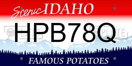 HPB78Q Idaho License Plate