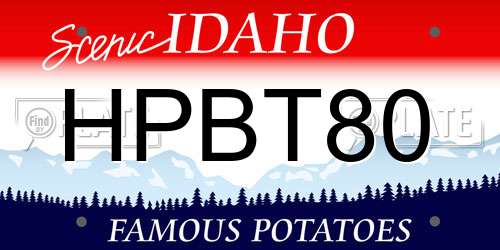 HPBT80 Idaho License Plate