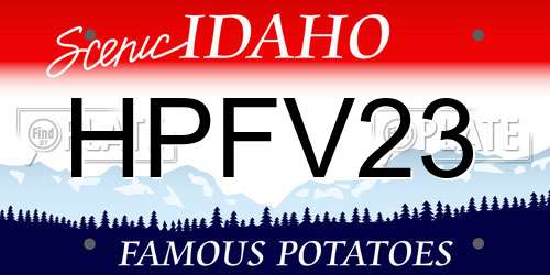 HPFV23 Idaho License Plate