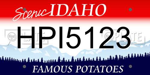 HPI5123 Idaho License Plate