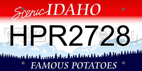 HPR2728 Idaho License Plate