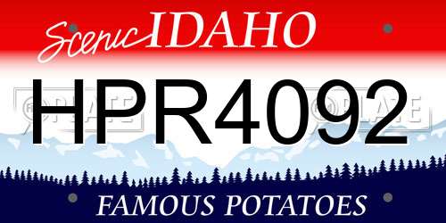 HPR4092 Idaho License Plate