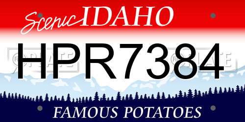HPR7384 Idaho License Plate