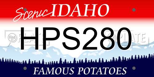HPS280 Idaho License Plate
