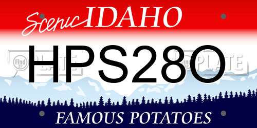 HPS28O Idaho License Plate