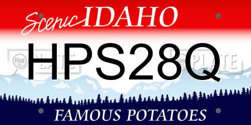HPS28Q Idaho License Plate