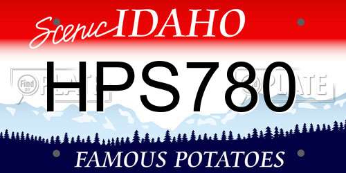 HPS780 Idaho License Plate