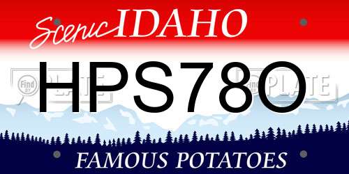 HPS78O Idaho License Plate
