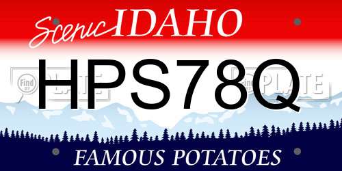 HPS78Q Idaho License Plate